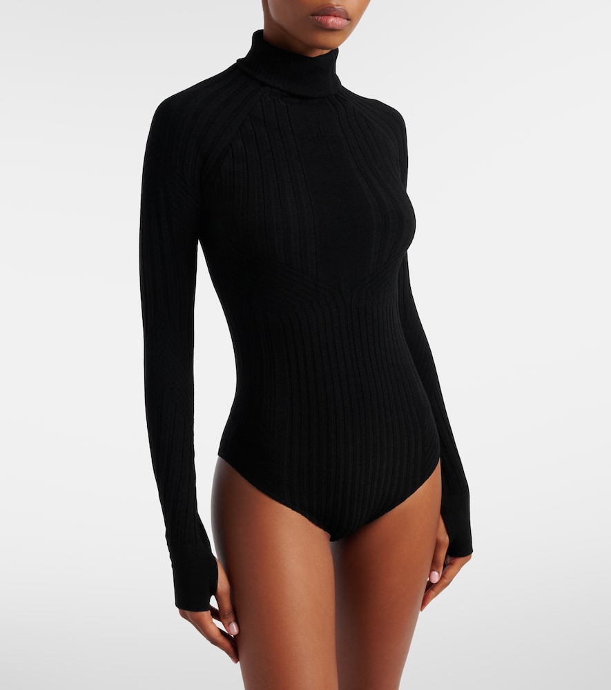 Perfect Moment Turtleneck wool-blend jersey bodysuit