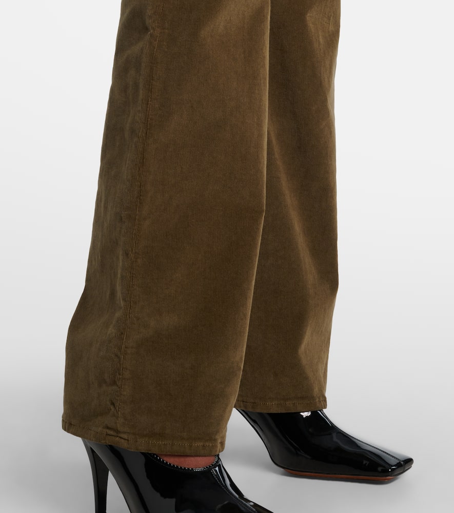 Veronica Beard High-rise Cotton Wide-leg Pants In Brown