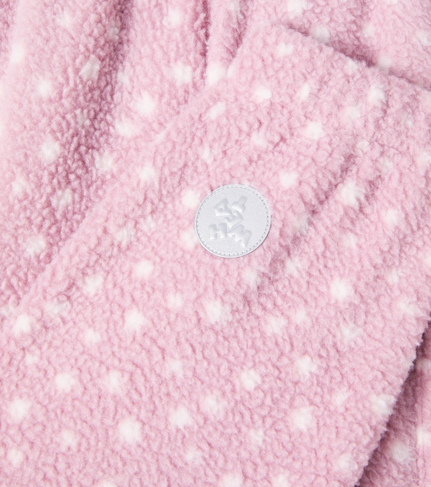 Wheat Suun Polka-dot Fleece Sweatpants In Pink