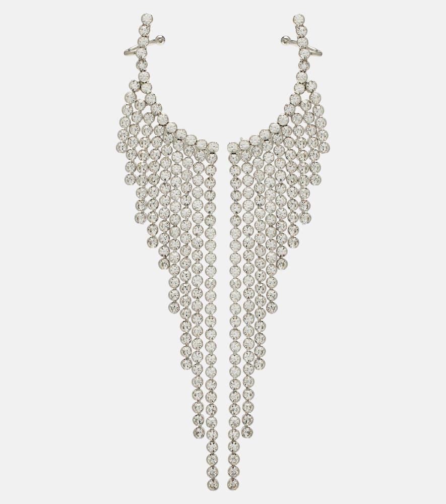 Rabanne Embellished Drop Earrings In Silver
