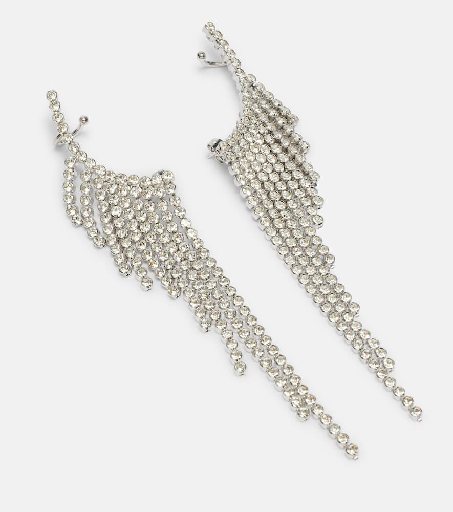 Rabanne Embellished Drop Earrings In Silver