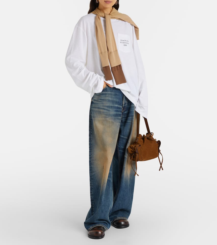 Acne Studios Edden Oversized Cotton-blend T-shirt In White