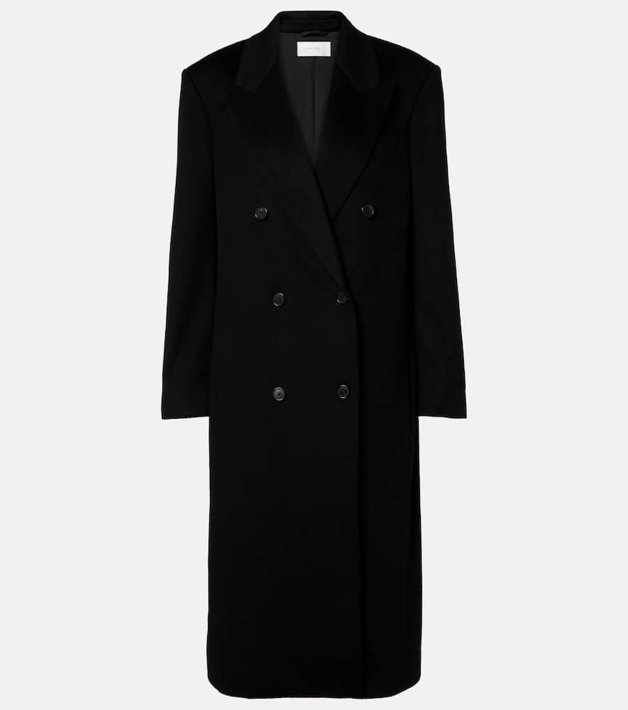 The Row Sandes Cashmere Coat In Black