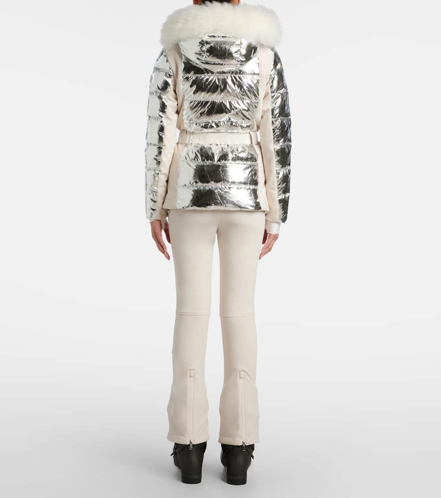 Yves Salomon Doudoune 64cm Ski Jacket In Silver