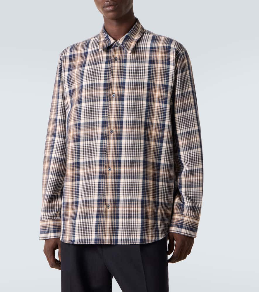 Studio Nicholson X Aaron Levine View Checked Cotton Shirt In Brown