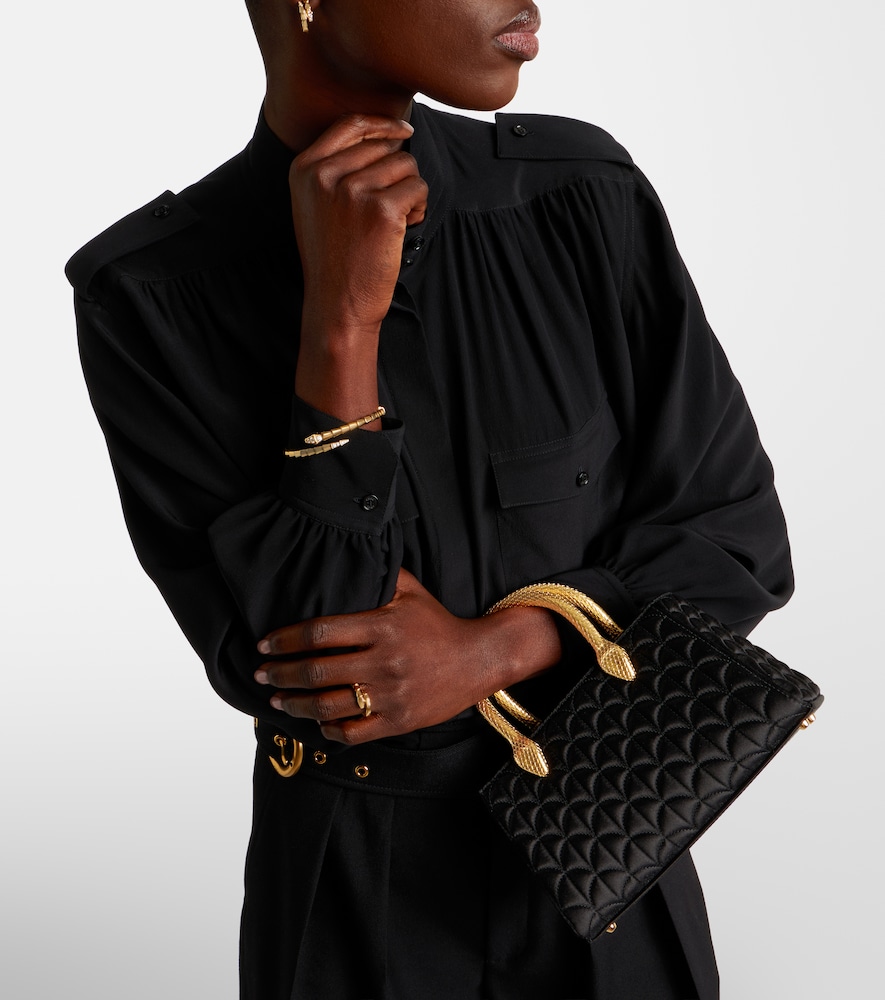 Bvlgari Serpentine Duette satin top-handle bag