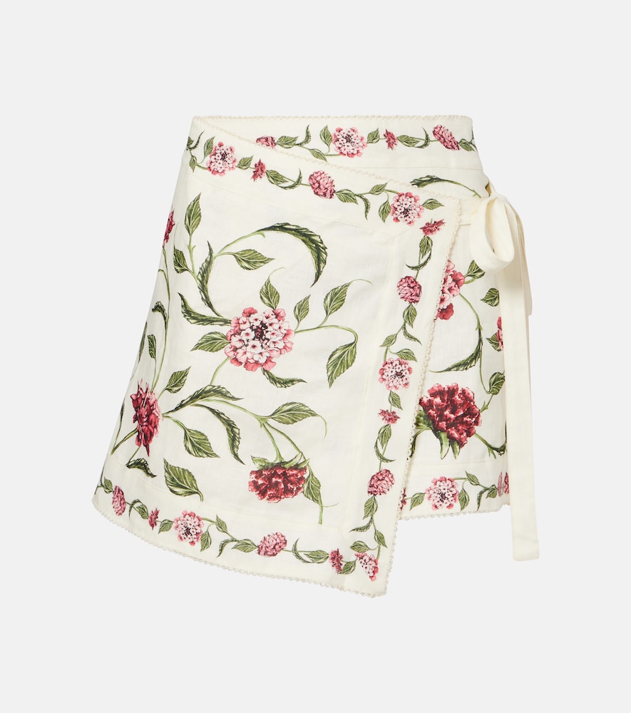 Agua by Agua Bendita Jupe de plage Luna en lin fleurs 204 €