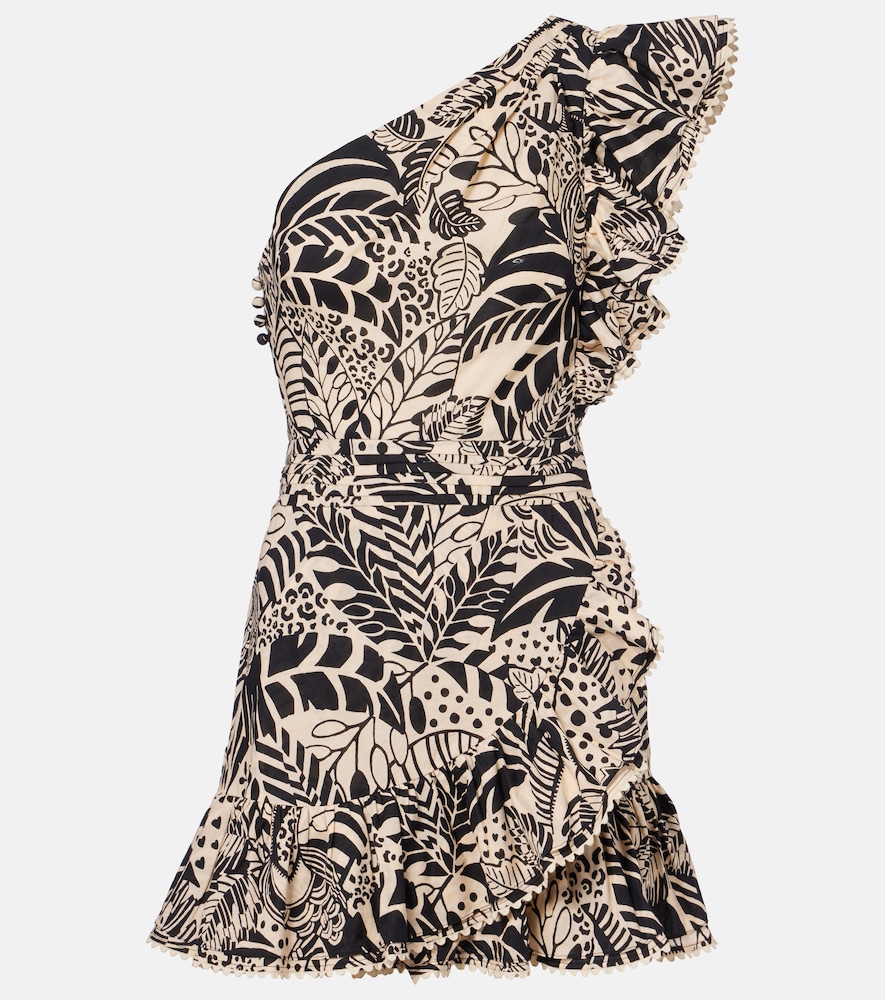 Poupette St Barth Corinne ruffled printed cotton minidress
