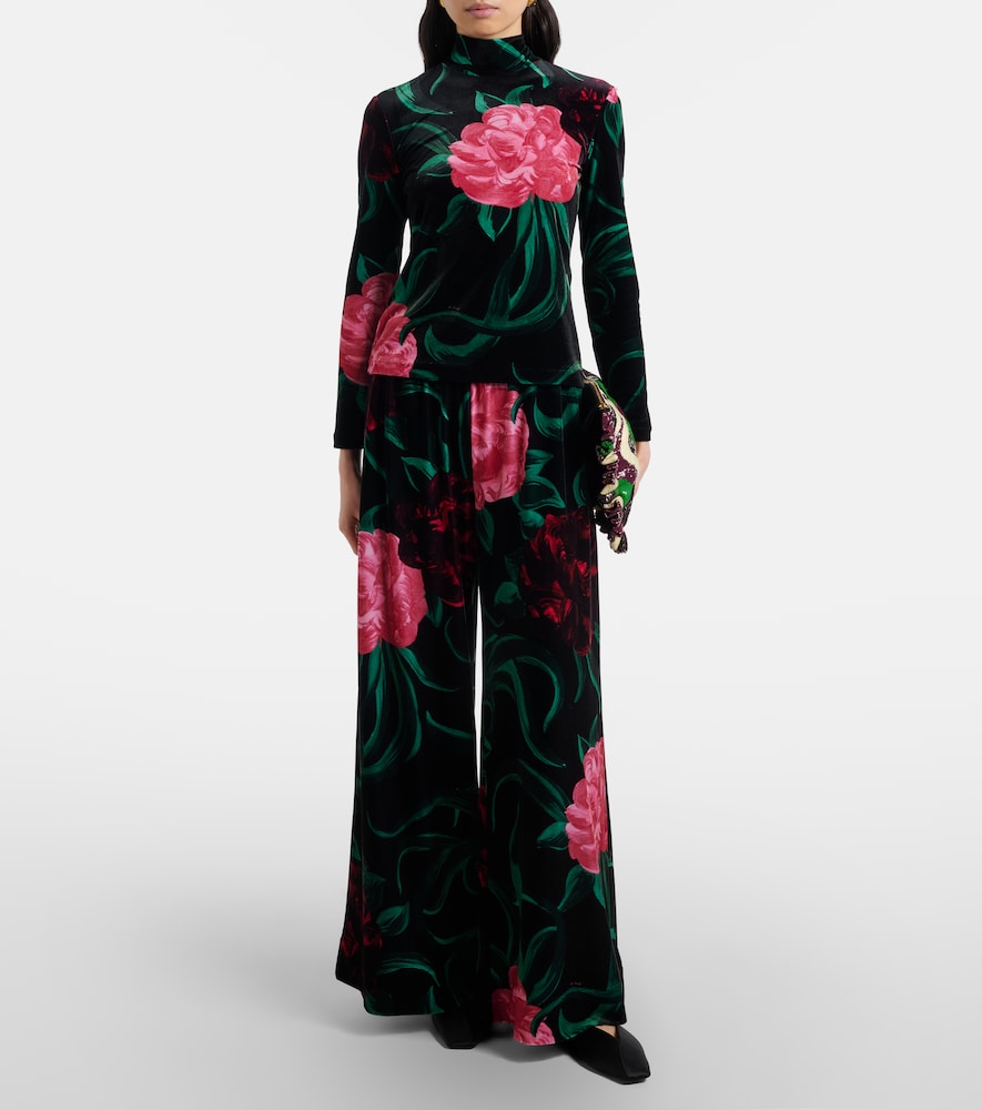 La DoubleJ Floral turtleneck top