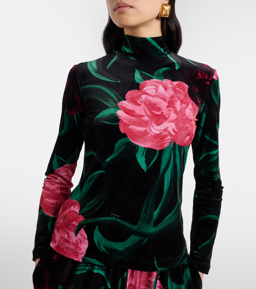 Floral Turtleneck Top
