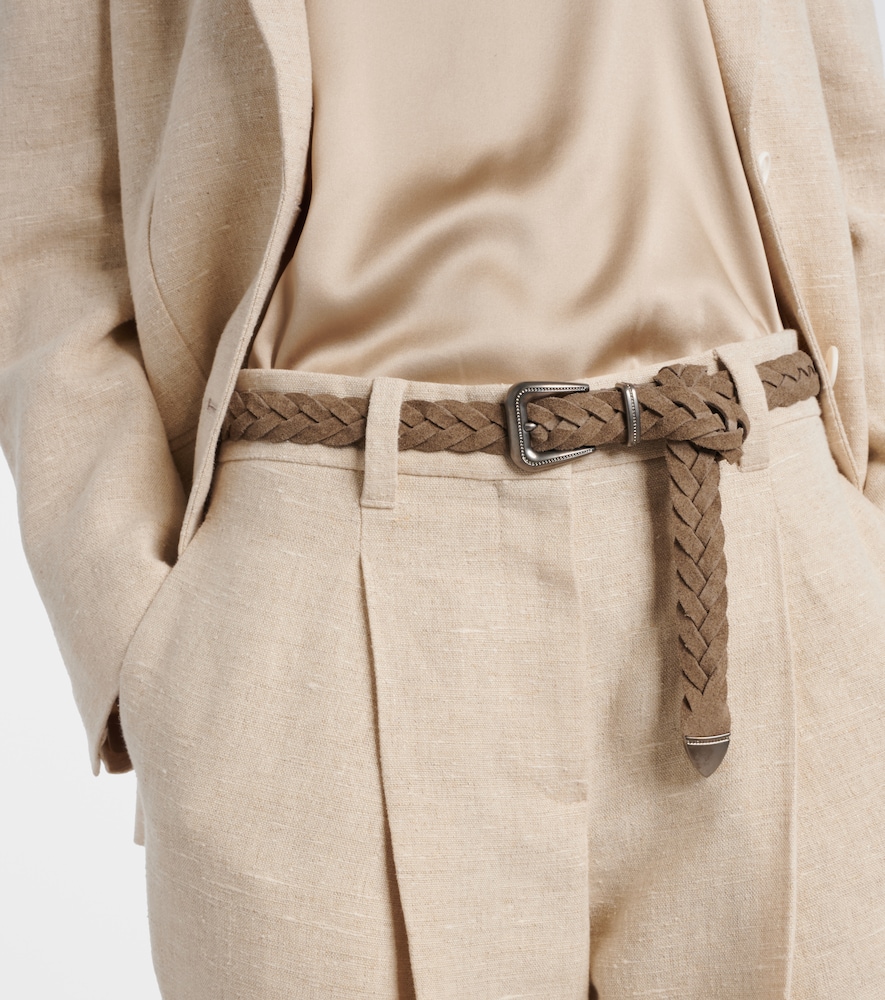  Brunello Cucinelli Brunello Cucinelli Braided Suede Belt 
