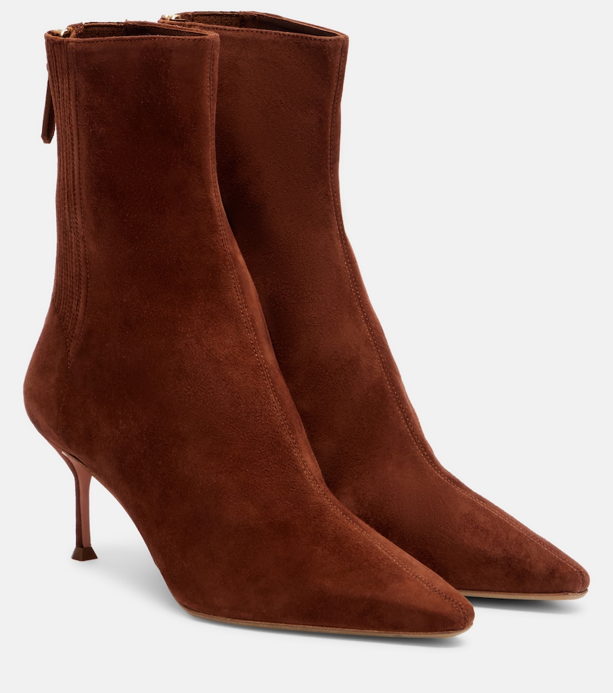 Aquazzura Saint Honoré 65 suede ankle boots