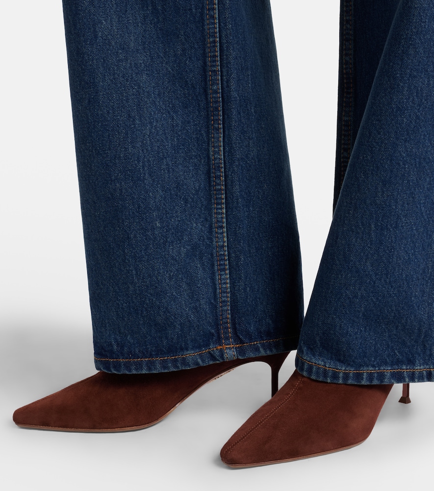 Aquazzura Saint Honoré 65 suede ankle boots