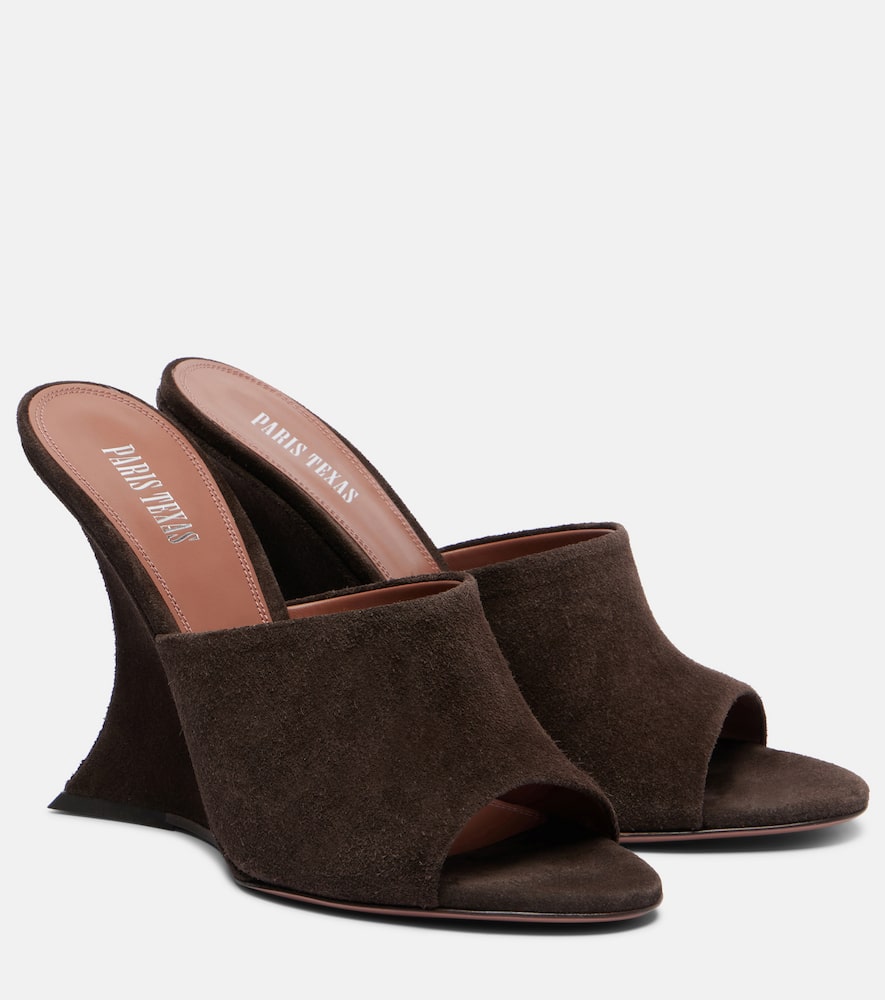 Paris Texas Nina 105 Suede Mules In Brown