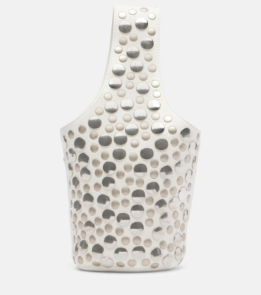 Secchiello Livia Small in pelle con borchie