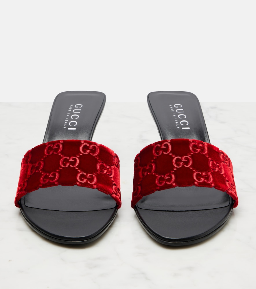  Gucci Gucci Gg Velvet Mules 