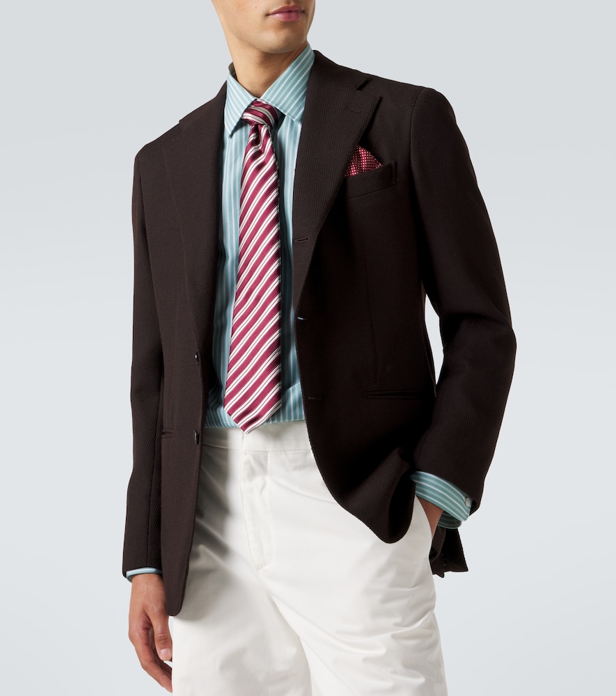  Charvet Charvet Striped Silk Jacquard Tie 