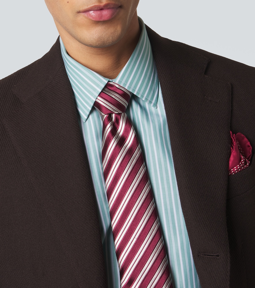  Charvet Charvet Striped Silk Jacquard Tie 