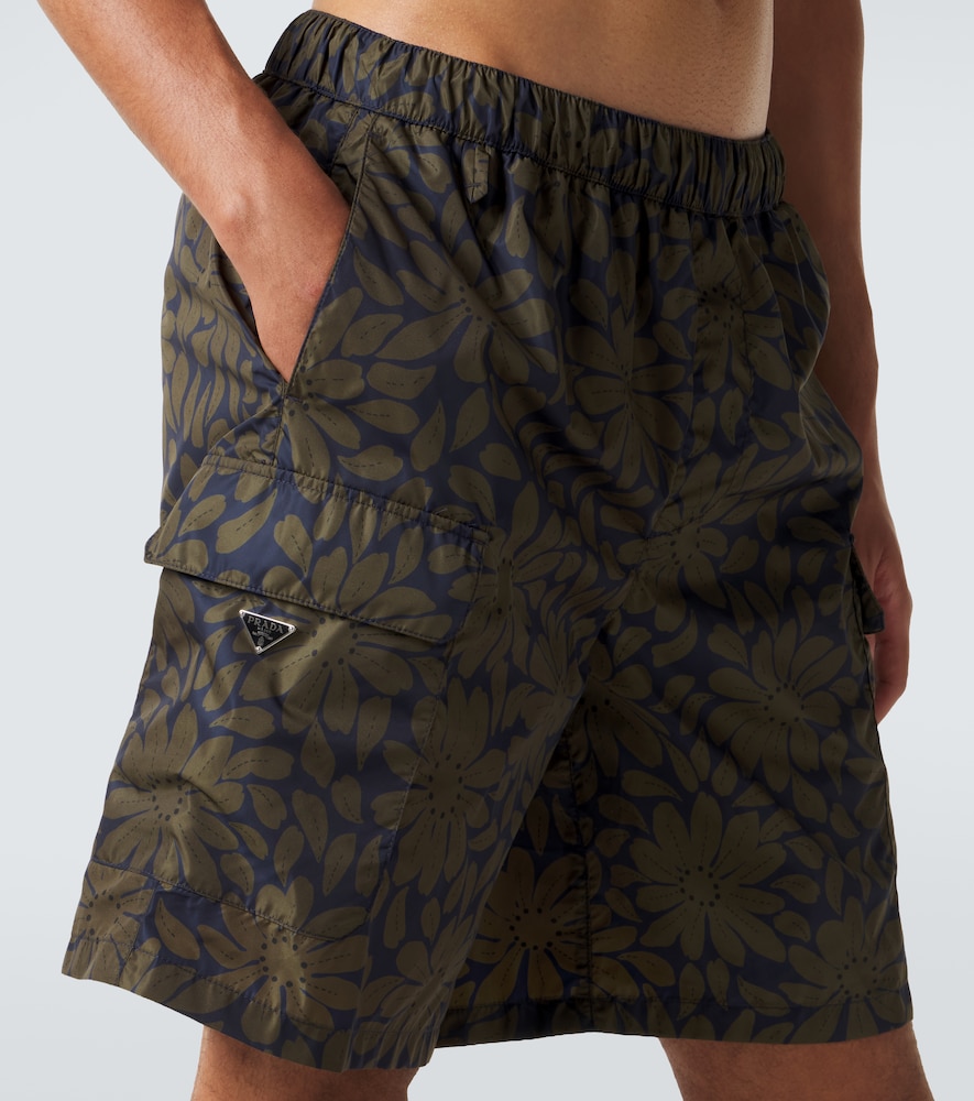  Prada Prada Re-nylon Floral Swim Trunks 