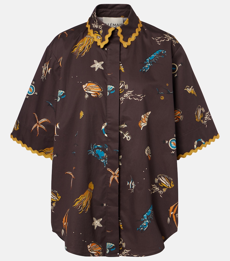 Alemais Alémais Printed cotton bowling shirt