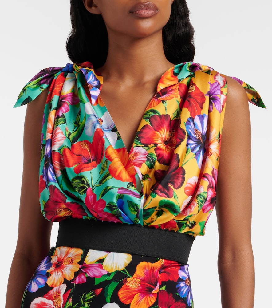  Dolce&gabbana Dolce&gabbana Floral Silk-blend Playsuit 