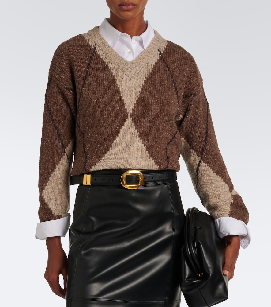 Parish Argyle Wool And Alpaca Blend Sweater