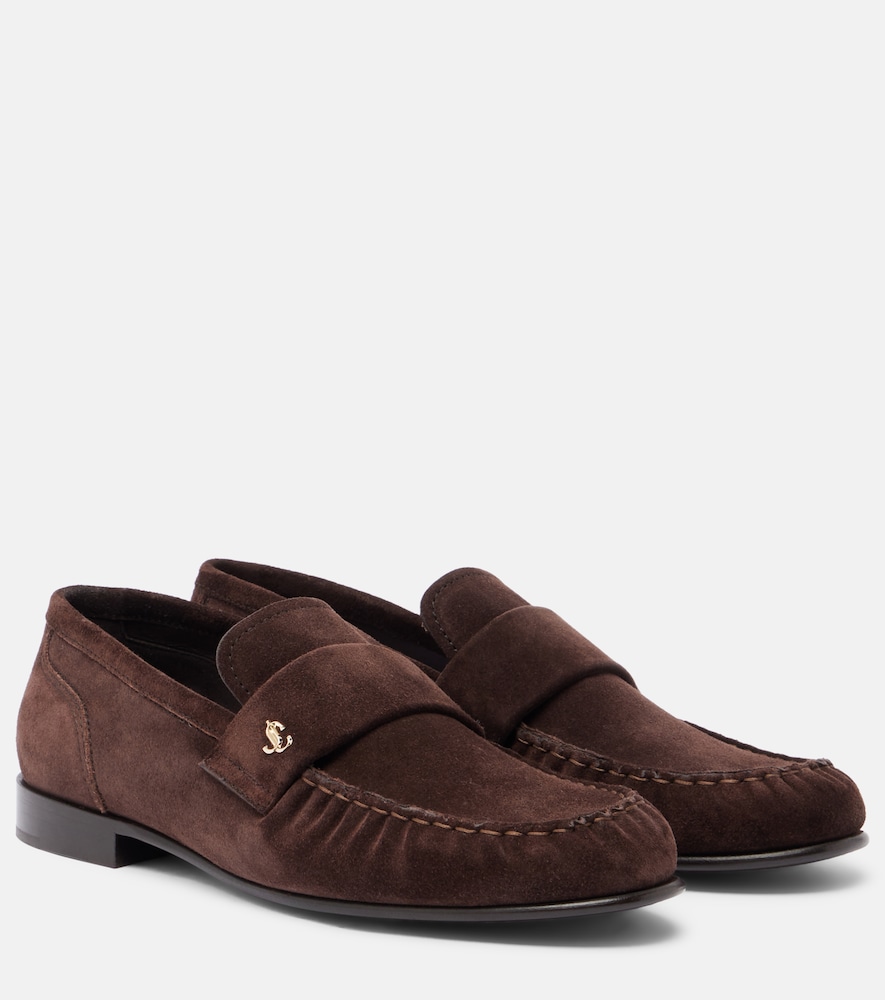 Jimmy Choo Women's Brown Ellis Suede Loafers UK Size 7.5 - Mytheresa
