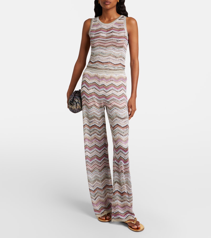Missoni Zigzag lamé wide-leg pants