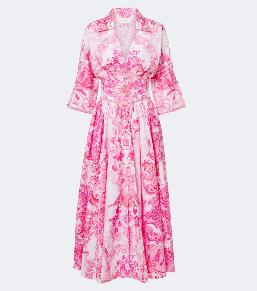 Verziertes Midikleid aus Baumwolle