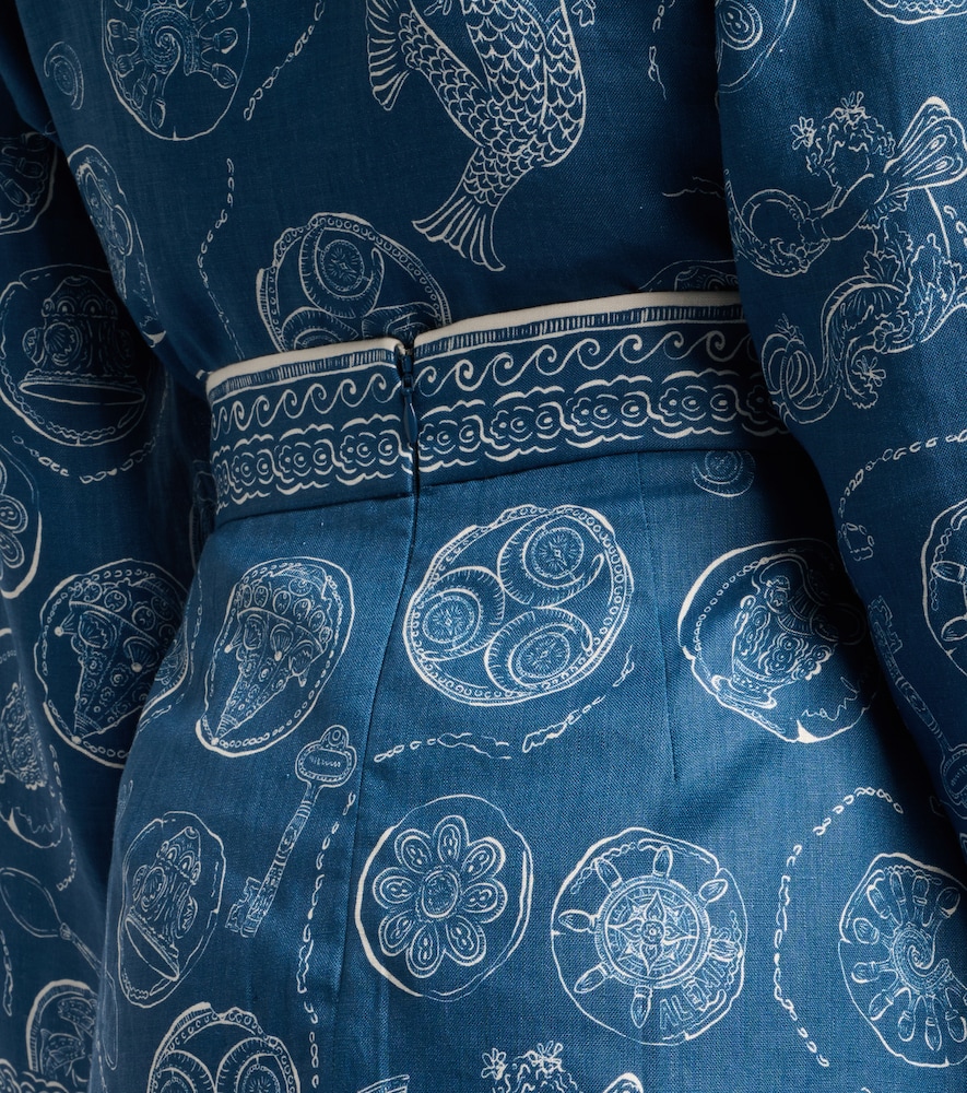  Alemais Alã©mais Lucky Printed Linen Miniskirt 