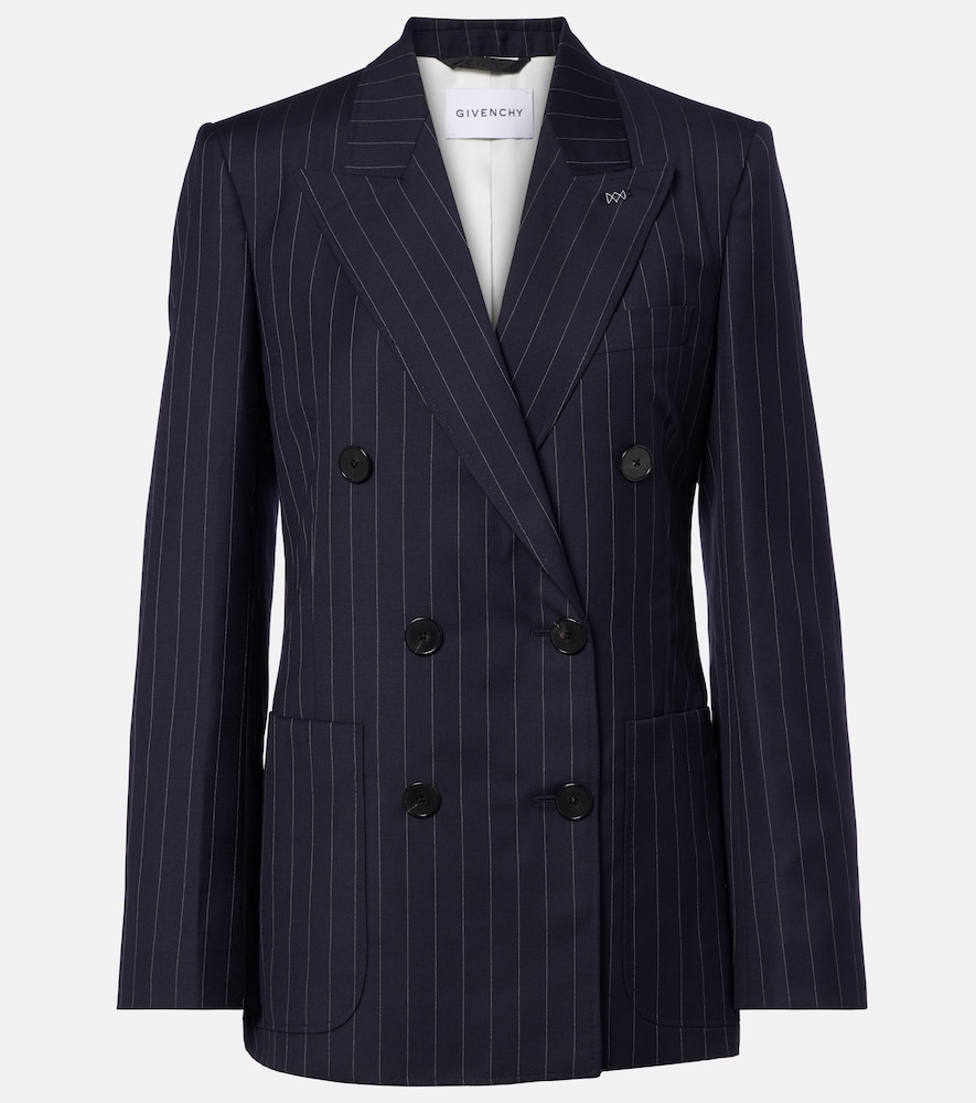 Blazer aus Wolle mit Nadelstreifen