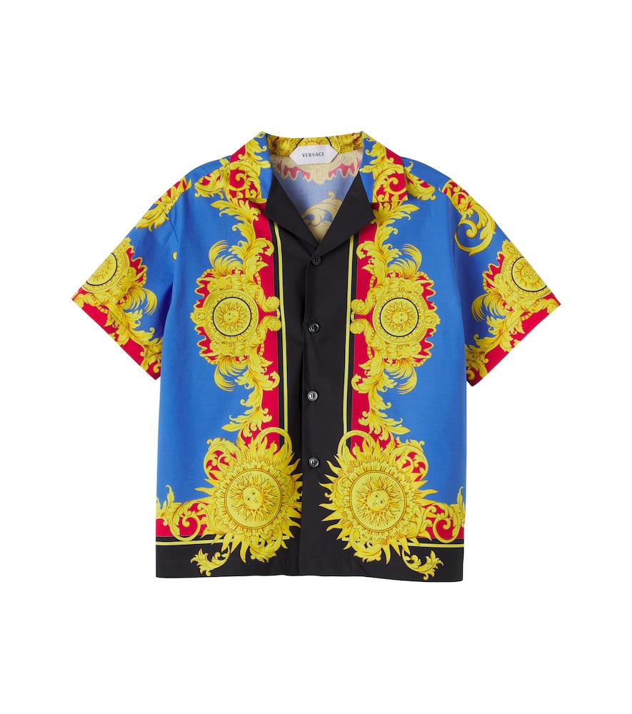 Camicia in popeline di cotone con stampa