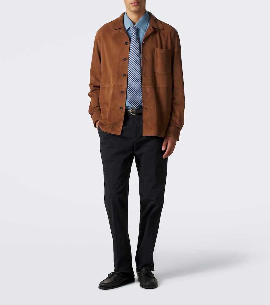 Cotton-Blend Slim Pants