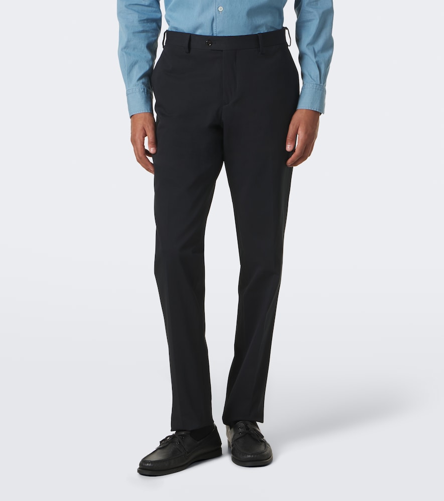 Cotton-Blend Slim Pants