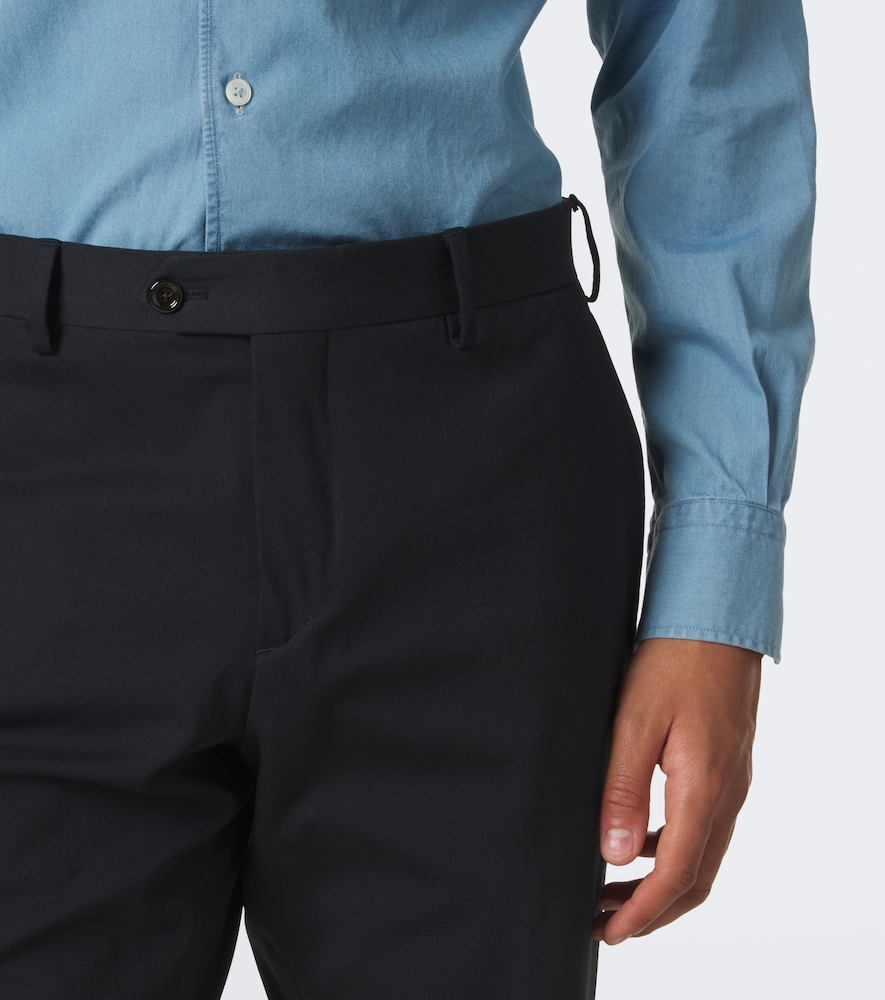 Cotton-Blend Slim Pants
