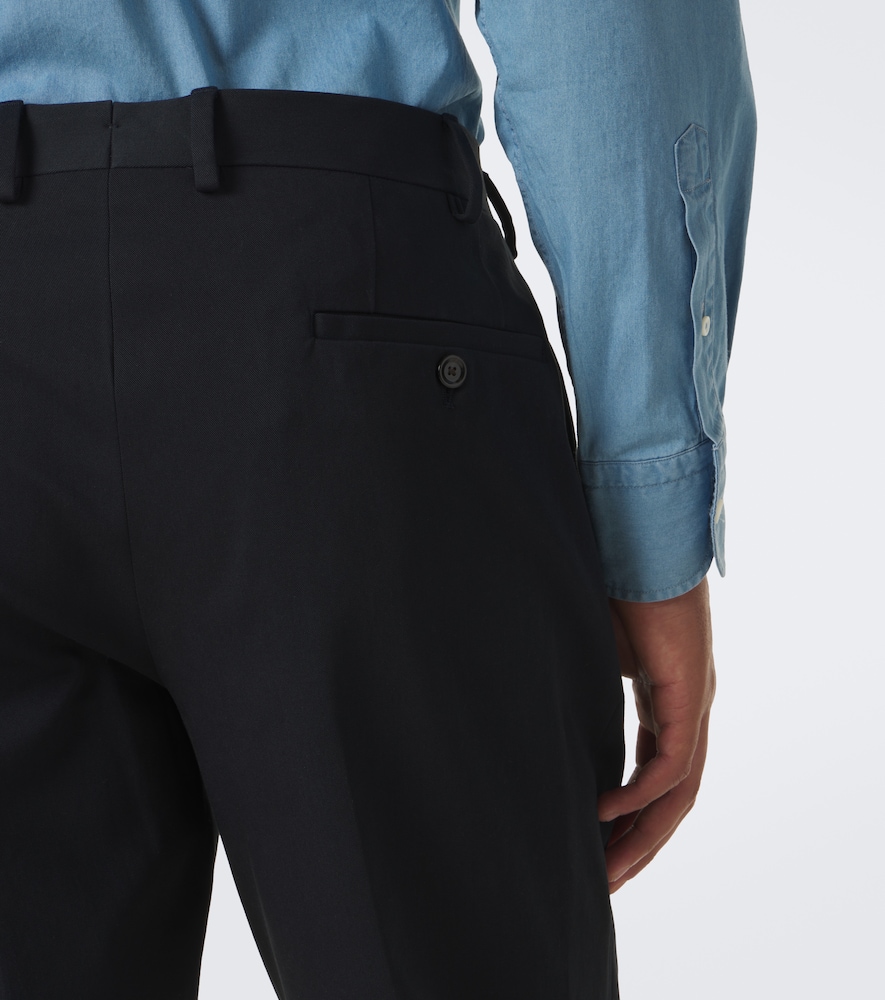 Cotton-Blend Slim Pants