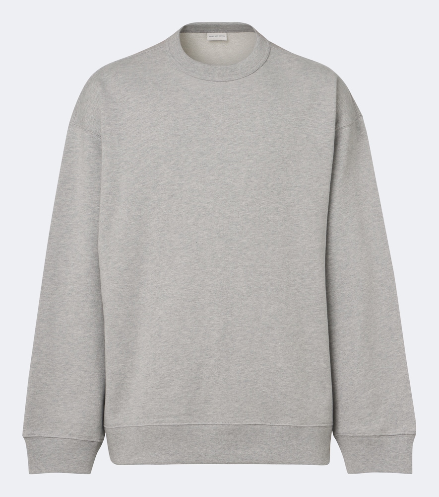 Dries Van Noten Cotton Jersey Sweatshirt In Gray