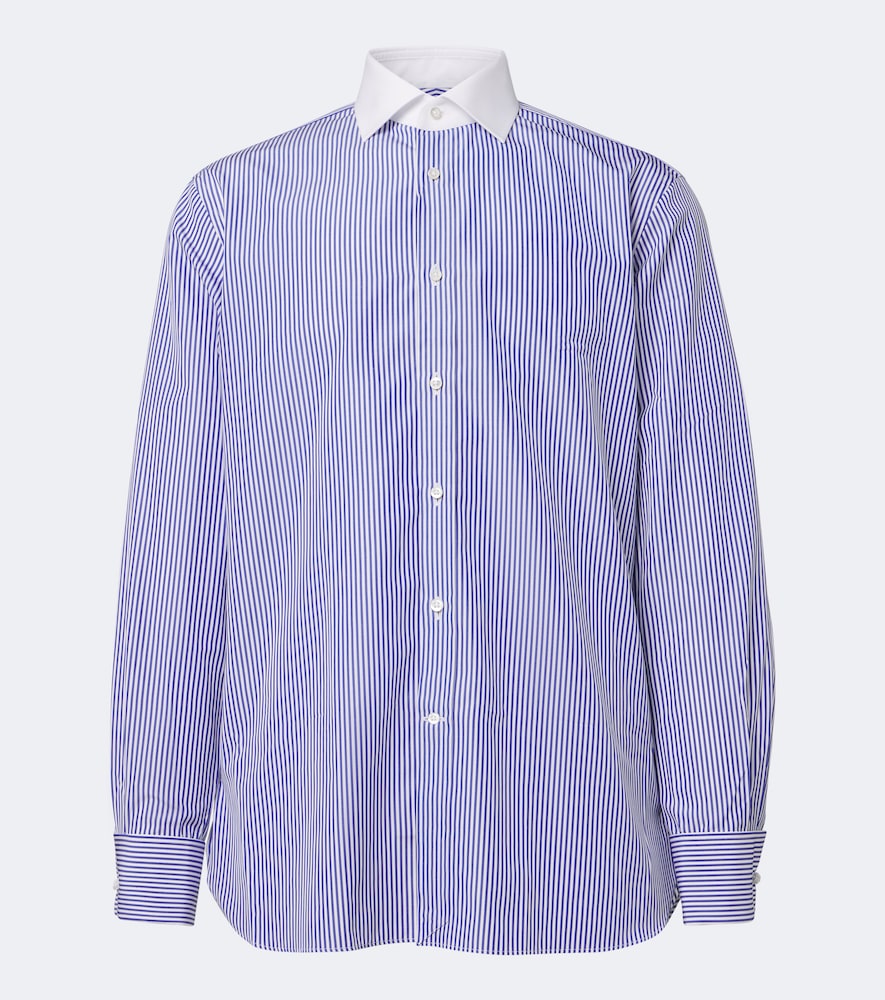 Purple Label Striped Cotton Poplin Shirt