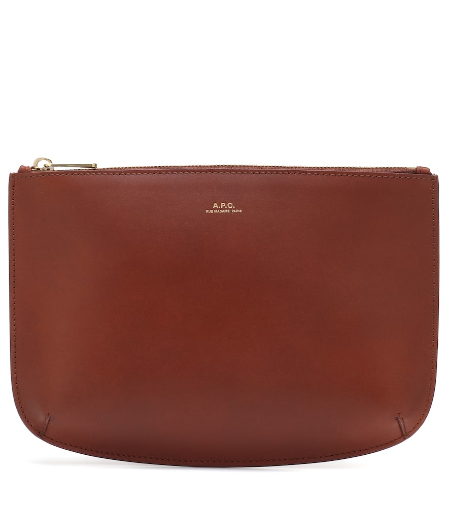 Click to view more detailed imagery on our partner's website A.p.c. Sarah Leather Pouch In Brown