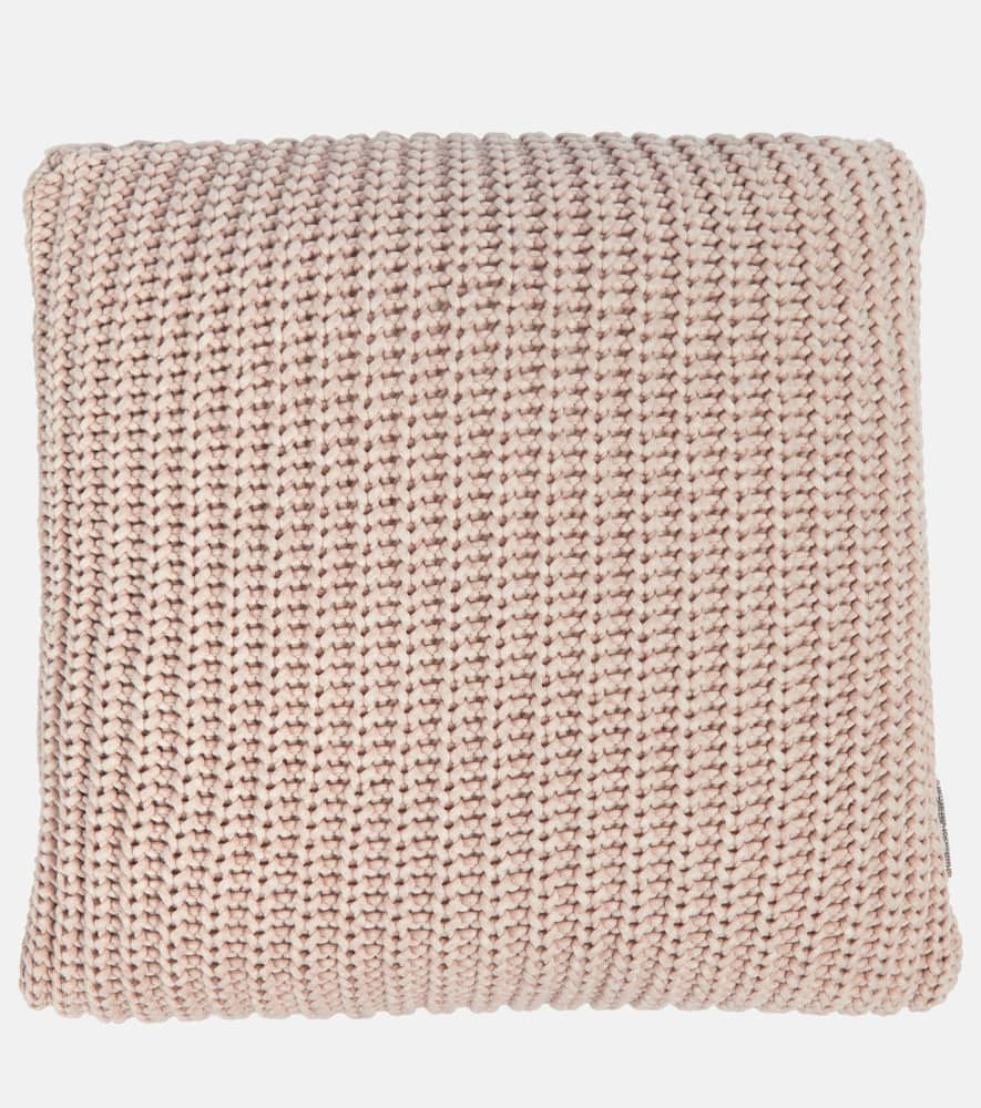 Cotton-blend knit cushion