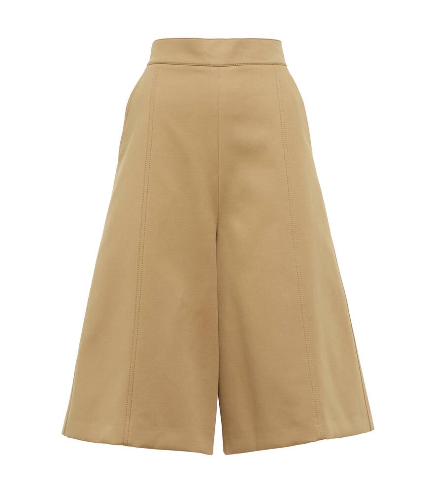 Max Mara Miele high-rise cotton-blend shorts