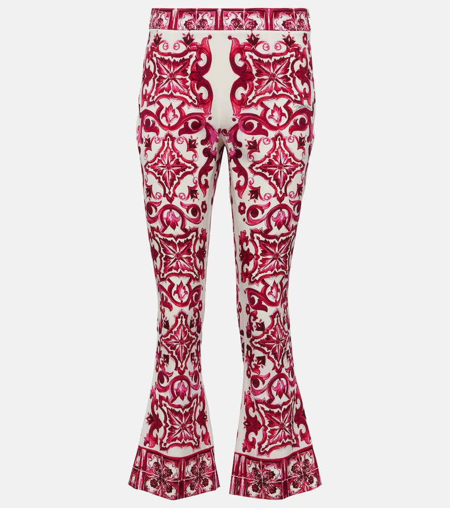 Printed flared trumpet leg pants