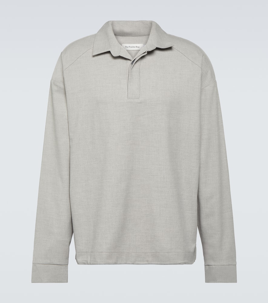 THE FRANKIE SHOP DENNIS POLO WOVEN SWEATER