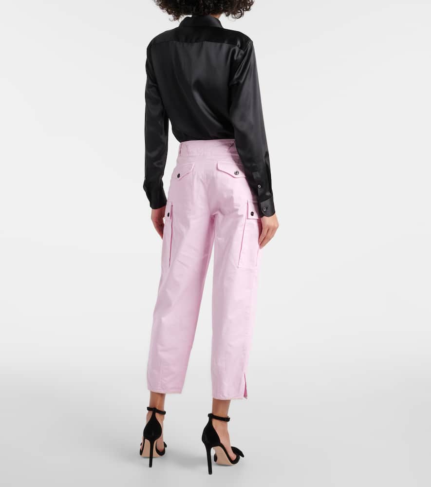 Tom Ford Tapered Cargo Trousers In Pink