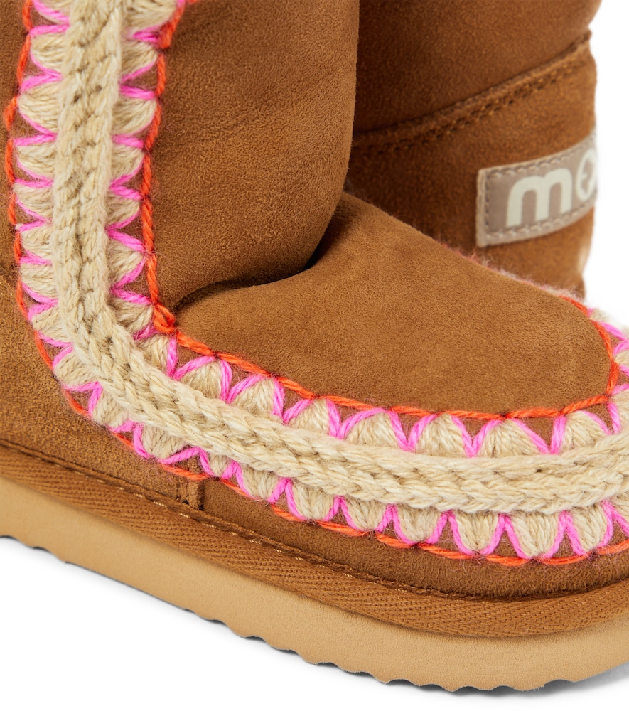  Mou Kids Mou Kids Schneestiefel Aus Veloursleder Mit Shearling 