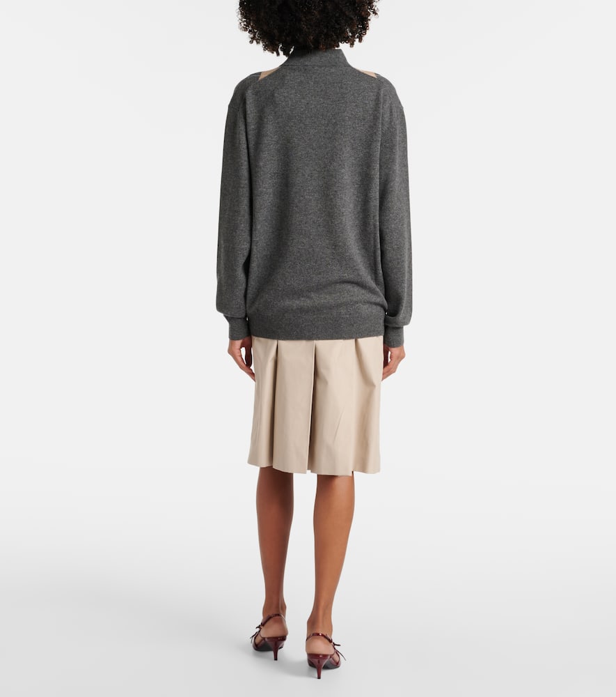 Miu Miu Argyle Cashmere Sweater In Multicoloured