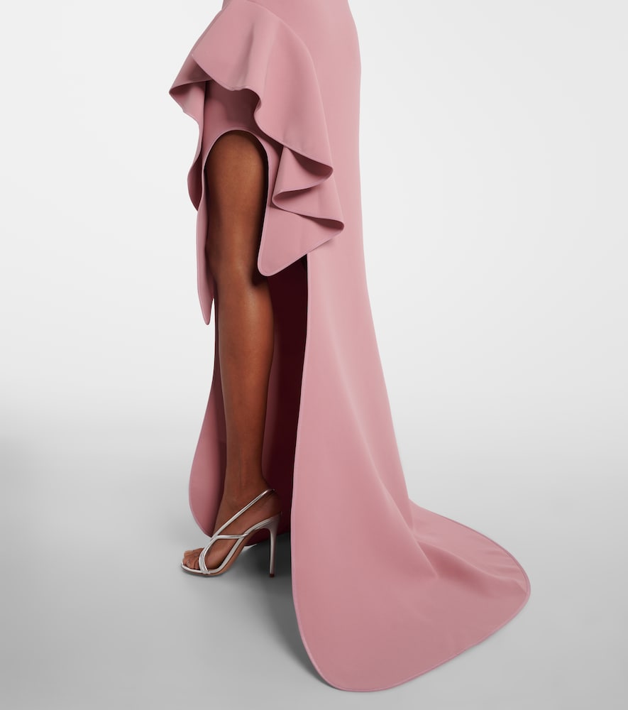  Maticevski Maticevski Provenance Ruffled One-shoulder Crepe Gown 