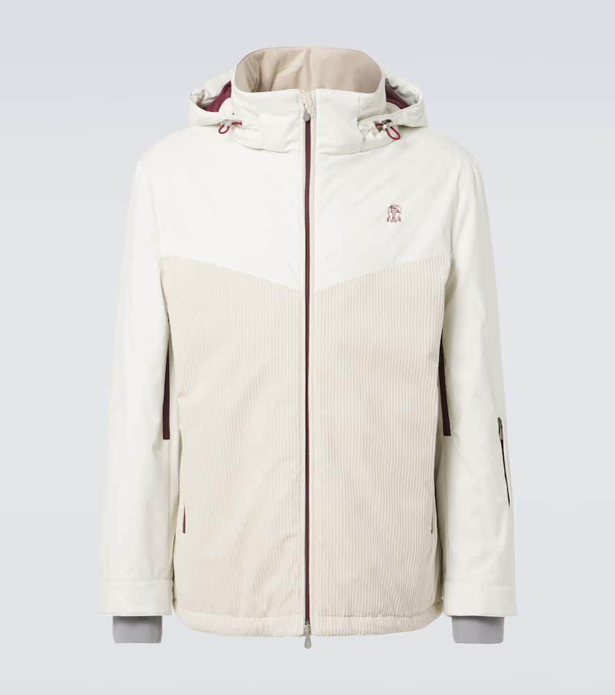 Brunello Cucinelli Corduroy-paneled ski jacket