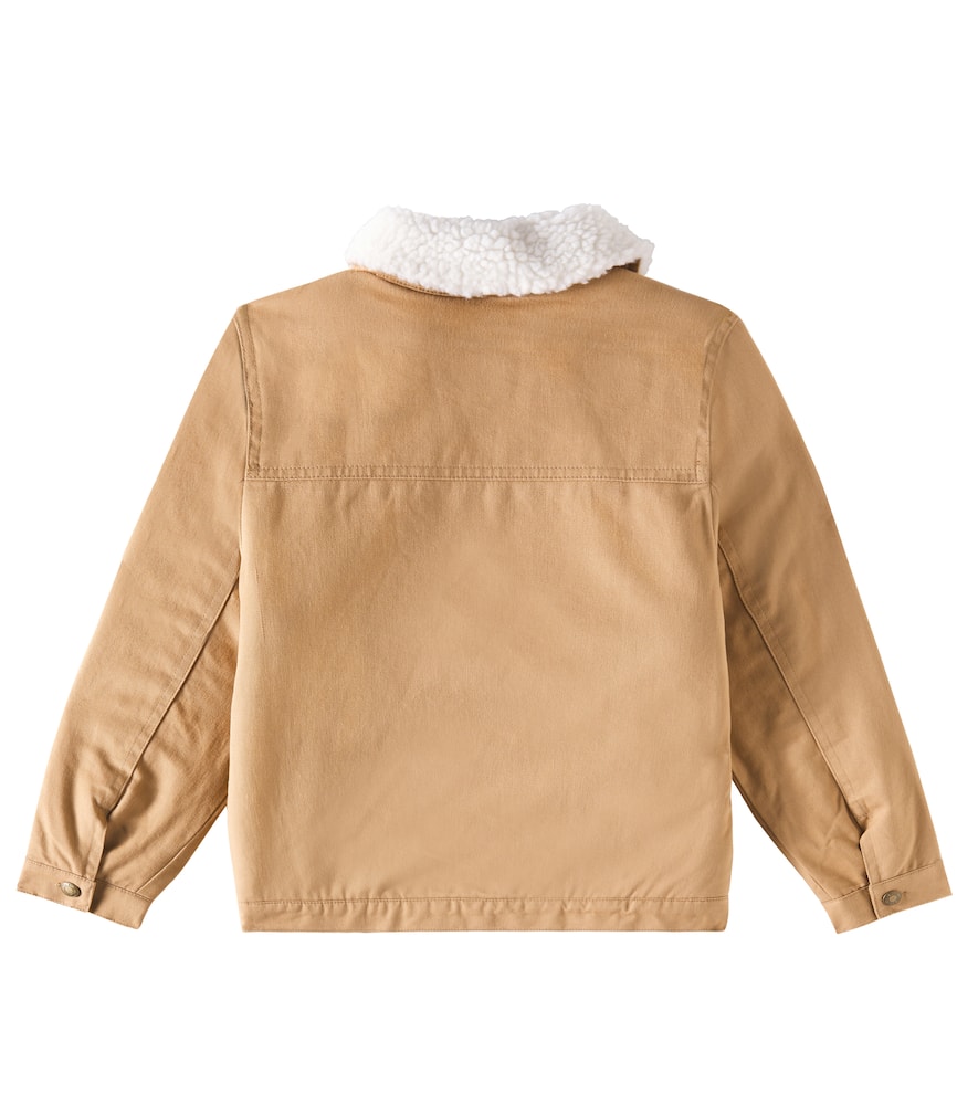 Rylee + Cru Jacke Aus Baumwolle Mit Faux Shearling In Beige