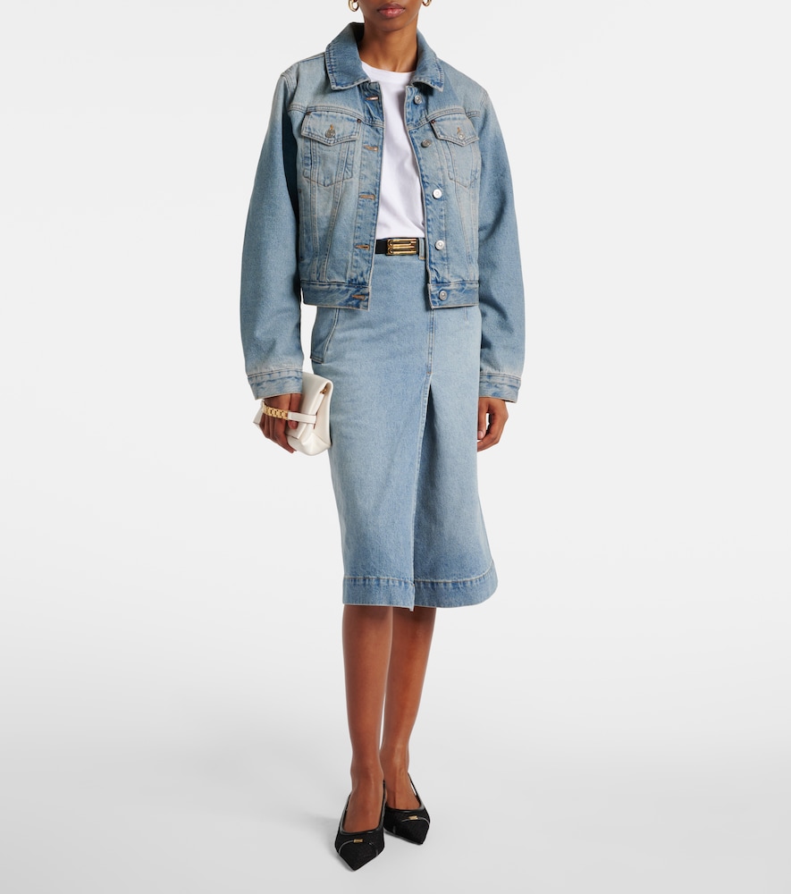  Victoria Beckham Victoria Beckham Denim Wrap Skirt 